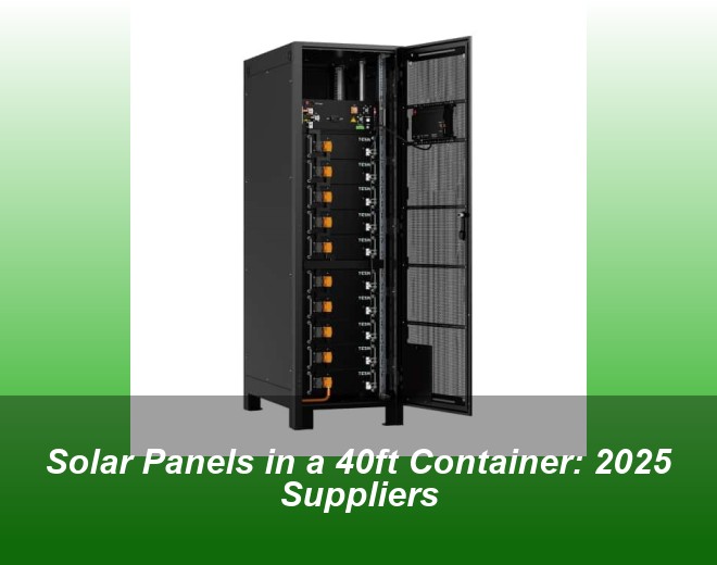 Solar Panels in a 40ft Container: 2025 Suppliers
